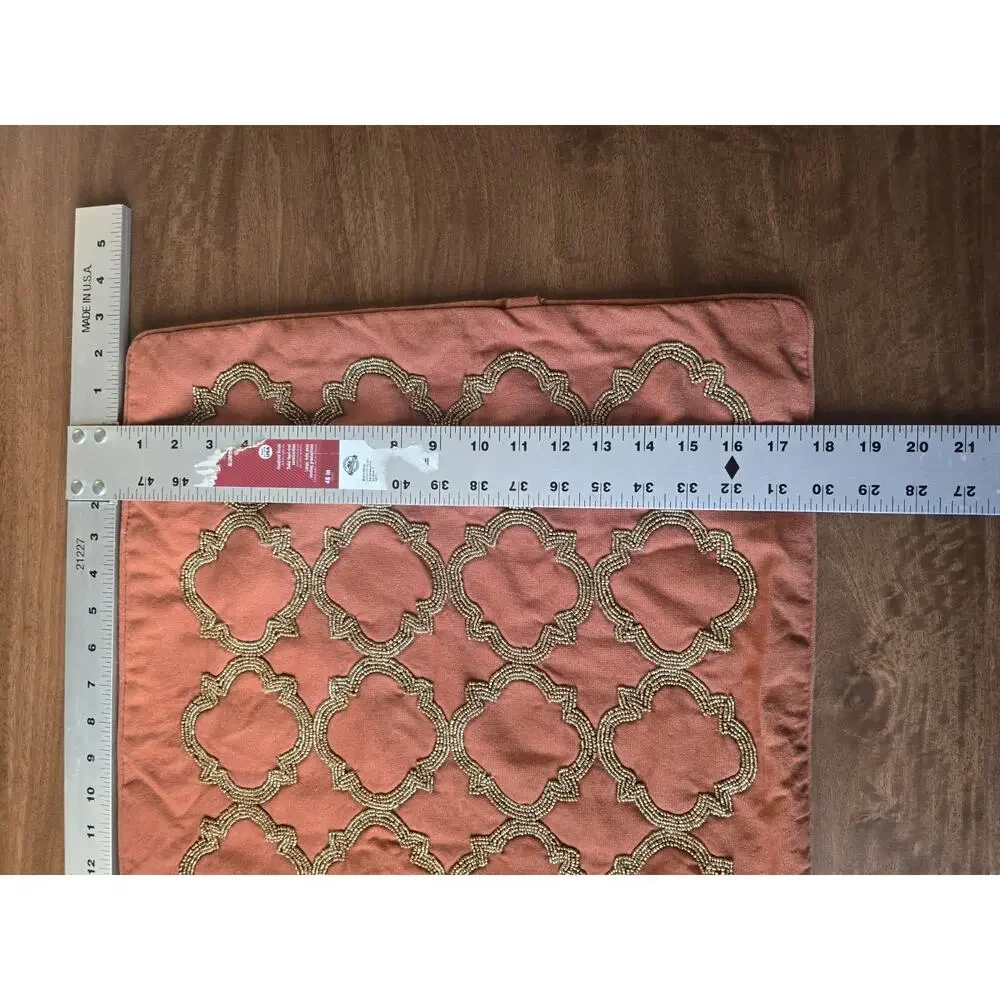 Vintage Pier 1 Pillow Cover Geometric Rust 18